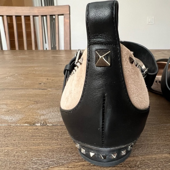 Valentino Suede Rockstud Strappy Soul Ballet Flats - Picture 6 of 11